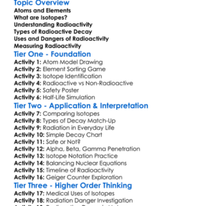 Radioactivity And Isotopes Worksheet Activity Booklet