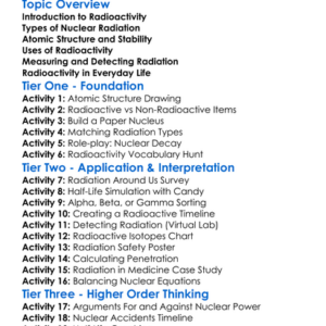 Radioactivity And Nuclear Physics Worksheet Activity Booklet