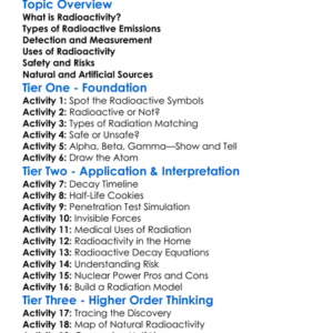 Radioactivity Worksheet Activity Booklet