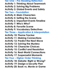 Rainbow Six Tom Clancy Worksheet Activity Booklet