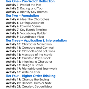 Rally Road Racers 2023 Worksheet Activity Booklet