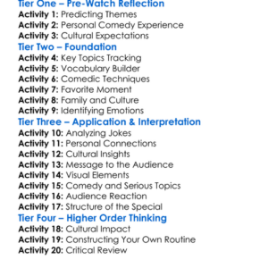 Ramy Youssef Feelings 2019 Worksheet Activity Booklet