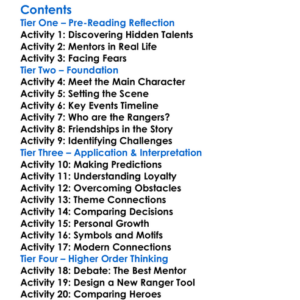 Rangers Apprentice Series John Flanagan Worksheet Activity Booklet