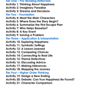 Rasselas Samuel Johnson Worksheet Activity Booklet