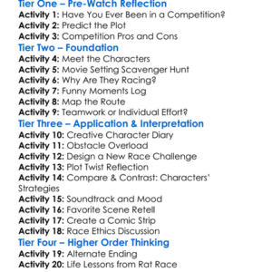 Rat Race 2001 Worksheet Activity Booklet