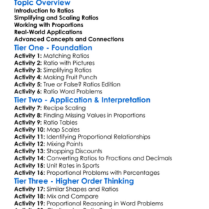 Ratios And Proportional Reasoning Worksheet Activity Booklet