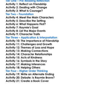 Raymie Nightingale Kate Dicamillo Worksheet Activity Booklet