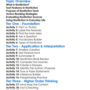 Reading Nonfiction Texts Worksheet Activity Booklet