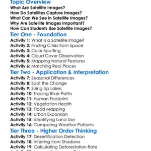Reading Satellite Images Worksheet Activity Booklet