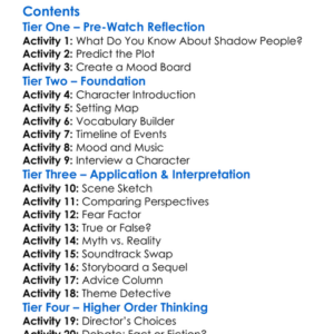 Real Cases Of Shadow People The Sarah Mccormick Story 2019 Worksheet Activity Booklet