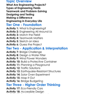 Real-World Engineering Projects Worksheet Activity Booklet