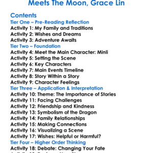Rebecca Caudill Where The Mountain Meets The Moon Grace Lin Worksheet Activity Booklet