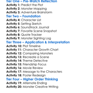 Reel Monsters 2022 Worksheet Activity Booklet