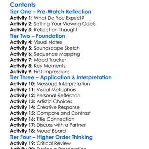 Reflecting Thought Stan Brakhage 1985 Worksheet Activity Booklet