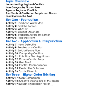 Regional Conflicts And Geography Worksheet Activity Booklet