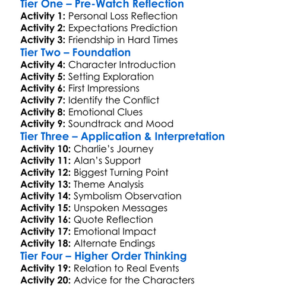 Reign Over Me 2007 Worksheet Activity Booklet