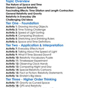 Relativity Basics Worksheet Activity Booklet