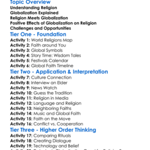 Religion And Globalization Worksheet Activity Booklet
