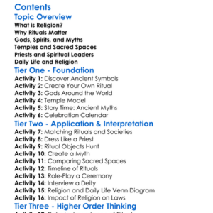 Religion And Ritual In Ancient Societies Worksheet Activity Booklet