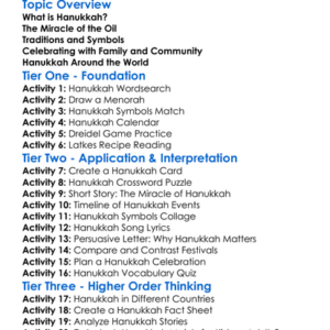 Religious Festivals Hanukkah Worksheet Activity Booklet