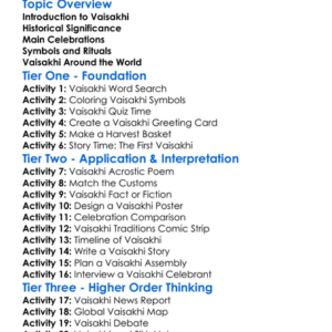 Religious Festivals Vaisakhi Worksheet Activity Booklet