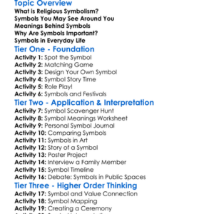 Religious Symbolism In Daily Life Worksheet Activity Booklet