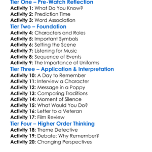 Remembrance Day 2016 Worksheet Activity Booklet