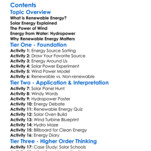 Renewable Energy Solar Wind Hydro Worksheet Activity Booklet