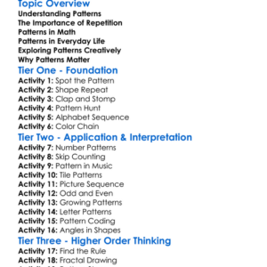 Repetition And Pattern Worksheet Activity Booklet