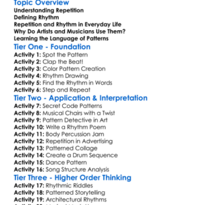 Repetition And Rhythm Worksheet Activity Booklet