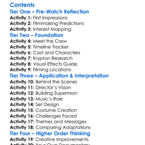 Requiem For Krypton Making Superman Returns 2006 Worksheet Activity Booklet