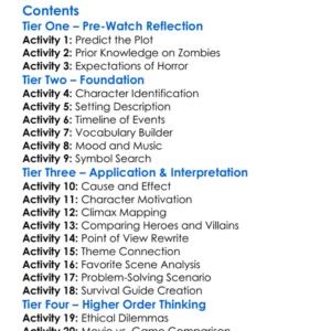 Resident Evil Welcome To Raccoon City 2021 Worksheet Activity Booklet