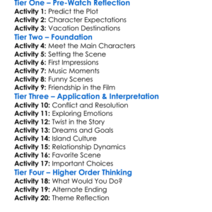 Resort To Love 2021 Worksheet Activity Booklet