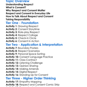 Respect And Consent Worksheet Activity Booklet
