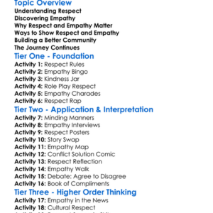 Respect And Empathy Worksheet Activity Booklet