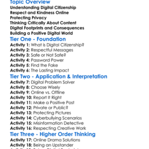 Responsible Digital Citizenship Worksheet Activity Booklet