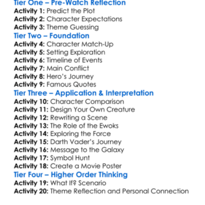 Return Of The Jedi 1983 Worksheet Activity Booklet