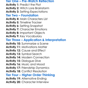 Return Of The Salem Witch 2022 Worksheet Activity Booklet