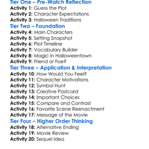 Return To Halloweentown 2006 Worksheet Activity Booklet
