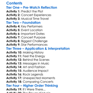 Revival69 The Concert That Rocked The World 2023 Worksheet Activity Booklet