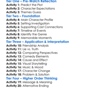 Ricky Stanicky 2024 Worksheet Activity Booklet