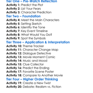 Ride Scare The Beginning 2021 Worksheet Activity Booklet