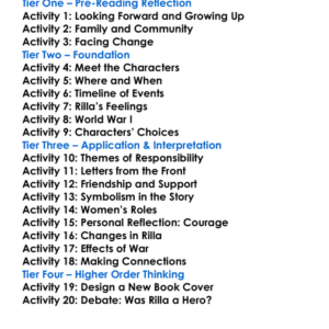 Rilla Of Ingleside Lm Montgomery Worksheet Activity Booklet