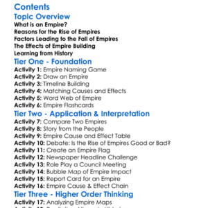 Rise And Fall Of Empires Causes And Effects Worksheet Activity Booklet