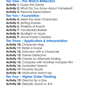 Rise Blood Hunter 2007 Worksheet Activity Booklet