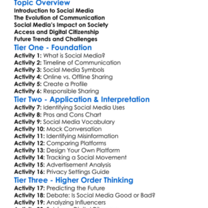 Rise Of Social Media Worksheet Activity Booklet