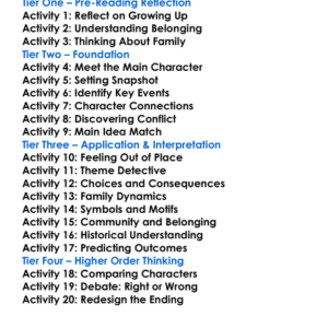 Rite Of Passage Richard Wright Worksheet Activity Booklet