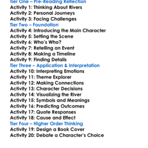 River Patricia Highsmith Worksheet Activity Booklet