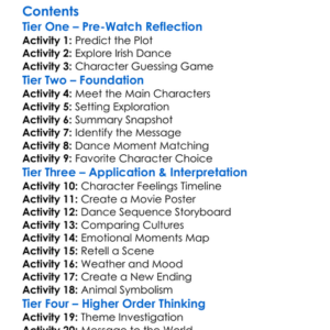 Riverdance The Animated Adventure 2021 Worksheet Activity Booklet