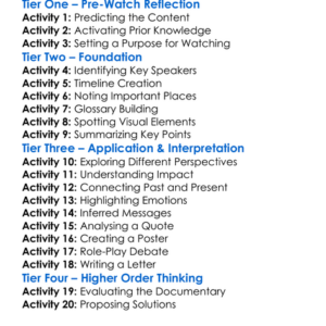 Rivers Of Blood 50 Years On 2018 Worksheet Activity Booklet